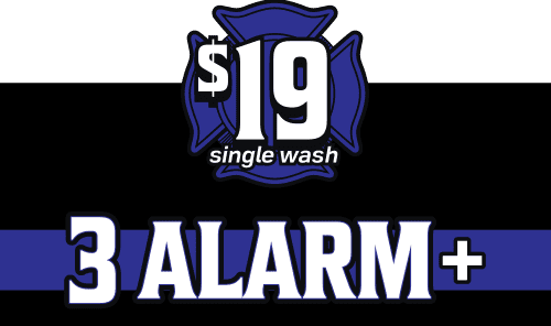 $18 Single Wash 3 Alarm+